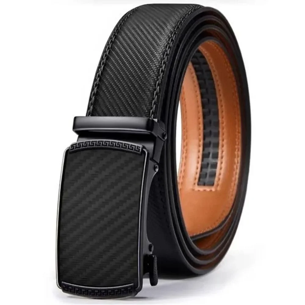 New Mens unbranded Dress or Casual Ratchet Adjustable Trimmable Belt black